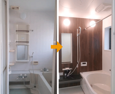 リフォーム工事の一例　浴室